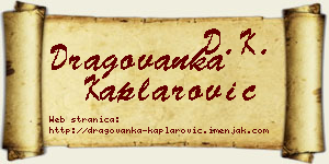 Dragovanka Kaplarović vizit kartica